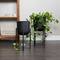 CosmoLiving by Cosmopolitan Black Metal Planter with Removable Stand Set, 22" & 20"